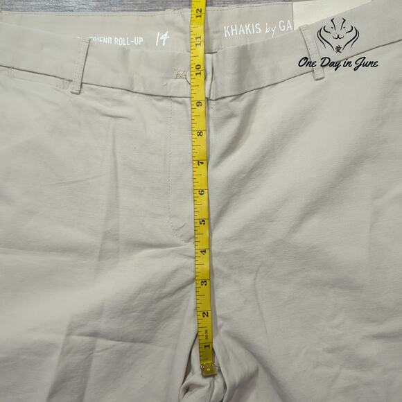 Gap Boyfriend Roll Up Khaki Shorts Size 14 - Picture 4 of 7